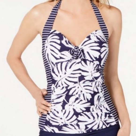 Island Escape Bay of Biscay Halter Tankini Swim Top, Size 6 - Picture 1 of 2